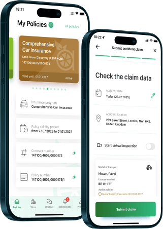 Mobile app for car insurance