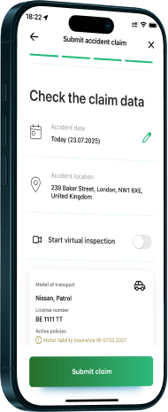 Mobile app for car insurance