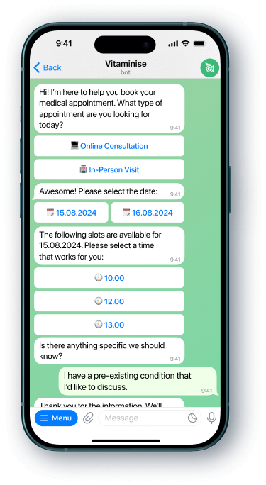 Vitaminise Chatbot