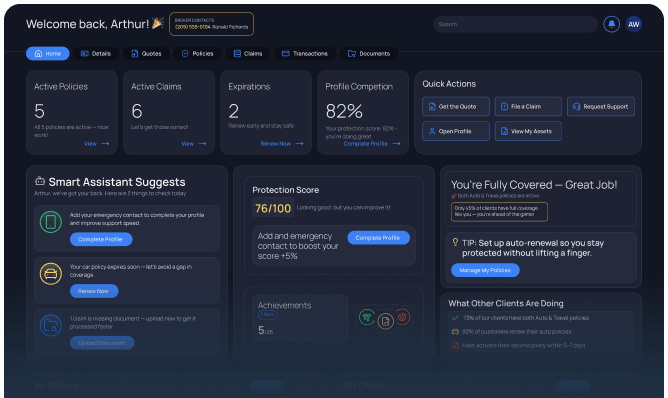 Insurance Web Portal Development