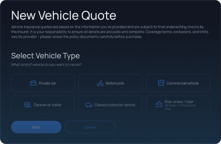 Vehicle quote
