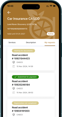 Claim status monitoring