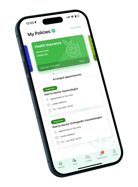 Vitaminise Mobile App for health Insurance
