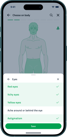 Self-service symptom checker (Avatar)