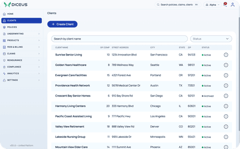 Client management module