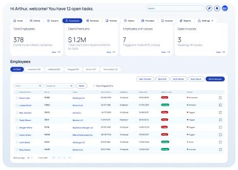 Group employee enrollment