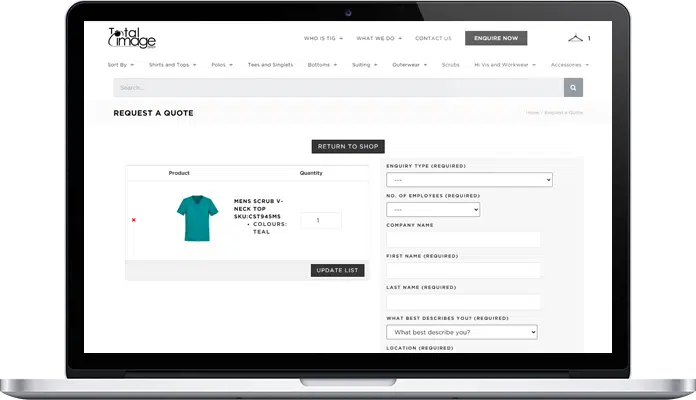 total image e-commerce project