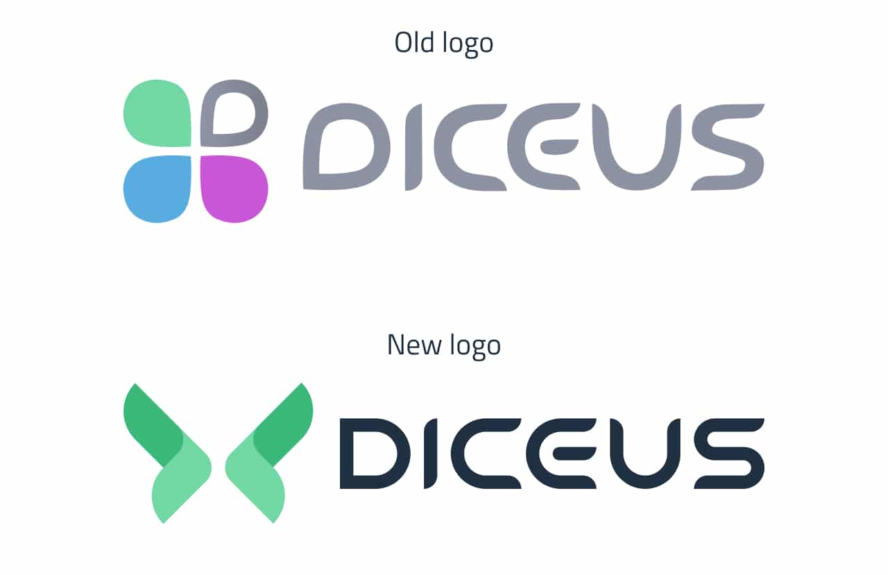 New DICEUS logo vs old DICEUS logo