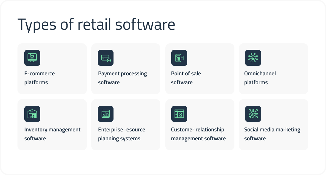 Types of retail software solutions