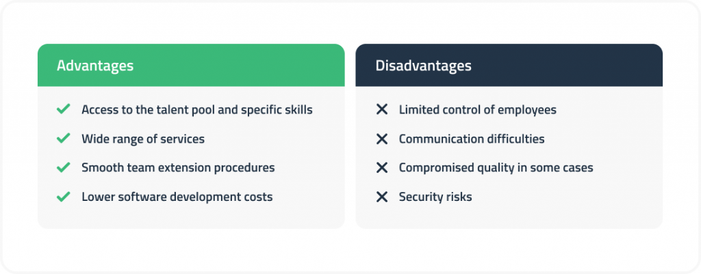 Pros and cons of IT outsourcing
