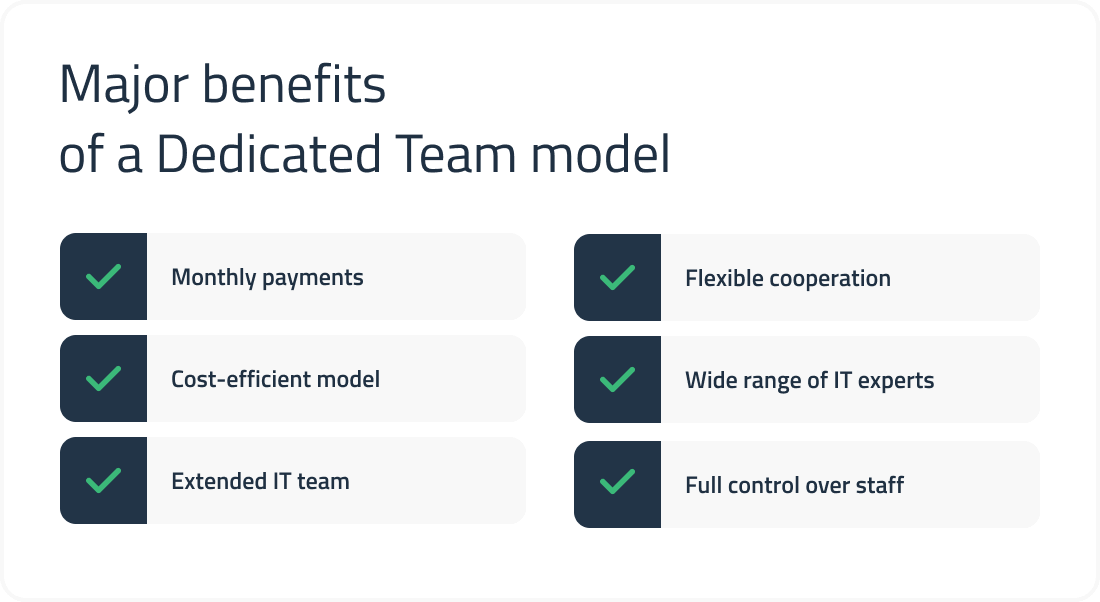 Benefits of a dedicated development team 