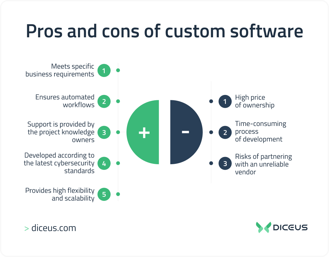 Pros and cons of custom software