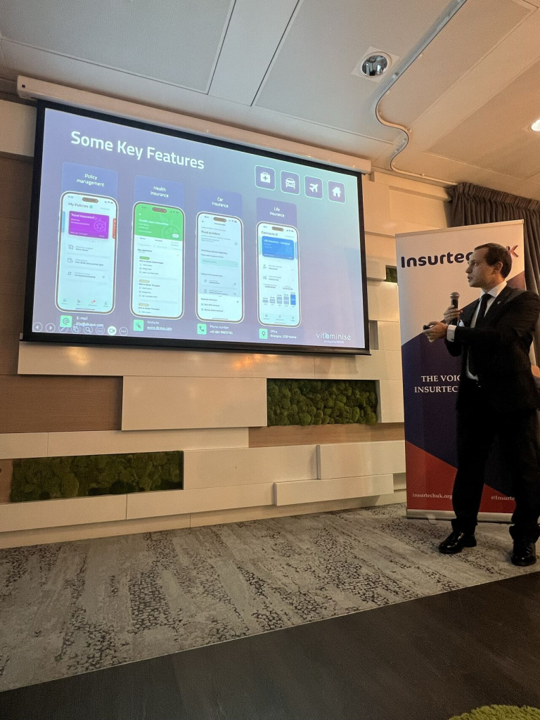 CEO shows Vitaminise insurance app