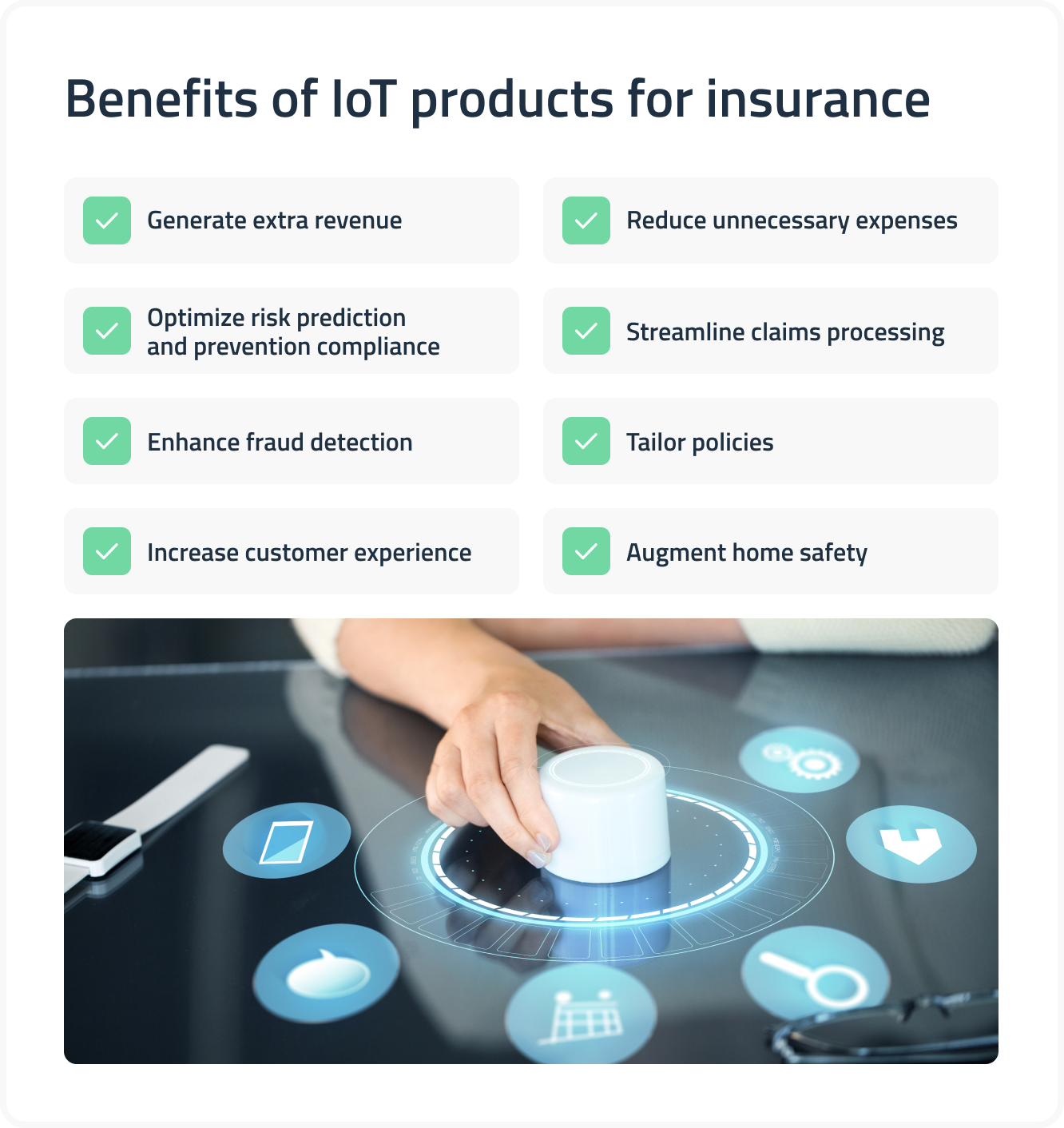 Benefits of IoT products for insurance