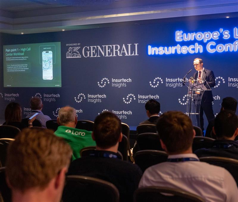 Speaker presenting at Insurtech Insights Europe 2025
