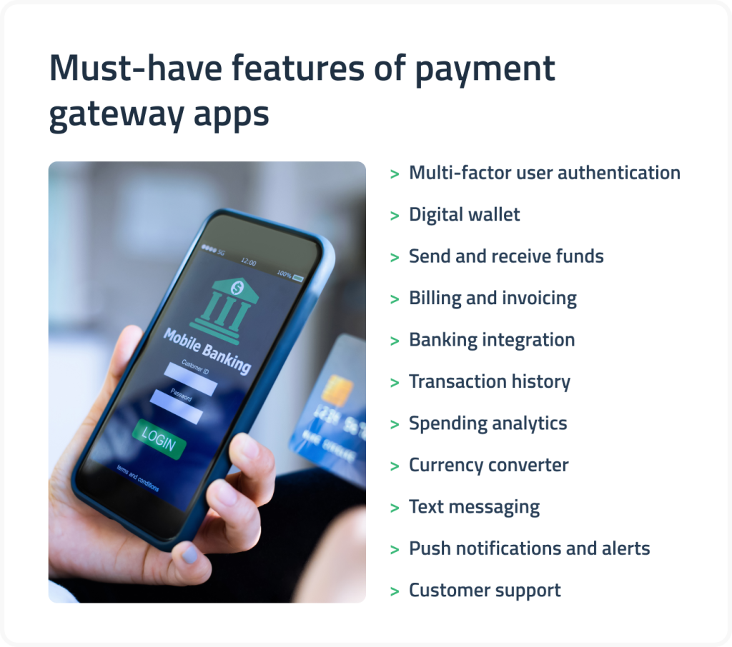 Payment app features