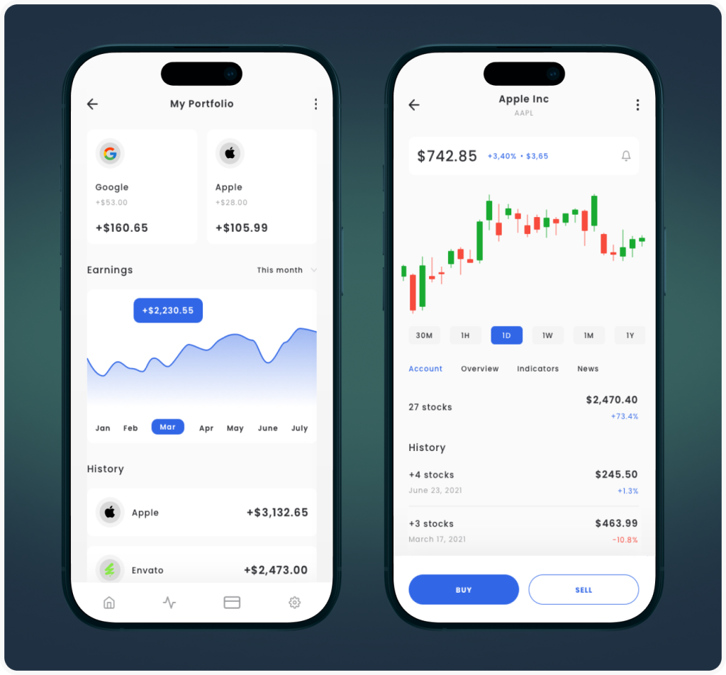 Investment app features