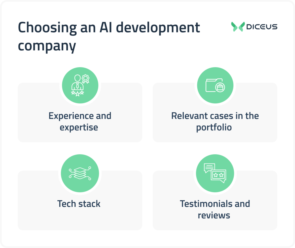 Factors to consider when choosing AI development company
